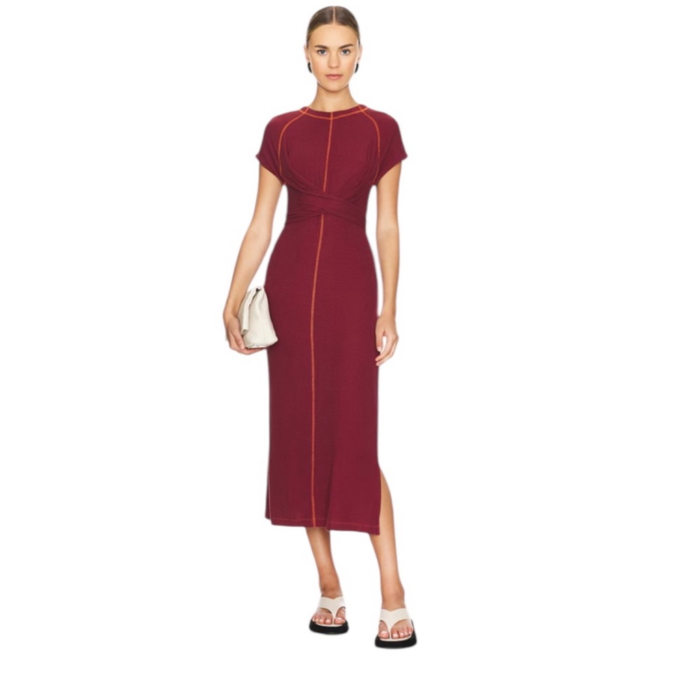NWT Free People Sunni Tie Back Maxi Dress IN WILD GINGER Medium - Picture 2 of 9